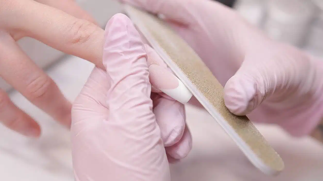 Nail work in progress