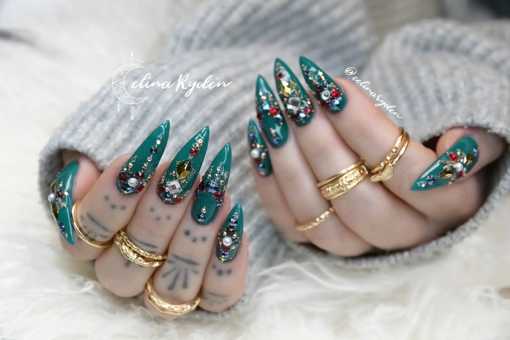 Crystal Application nails