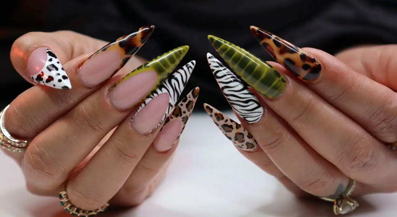 Salon friendly animal print nails